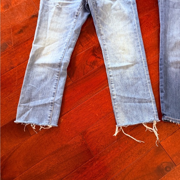 Madewell Women's Slim Boy Jeans in Light and Medium Blue Crop Bundle Size 23 - Picture 4 of 13